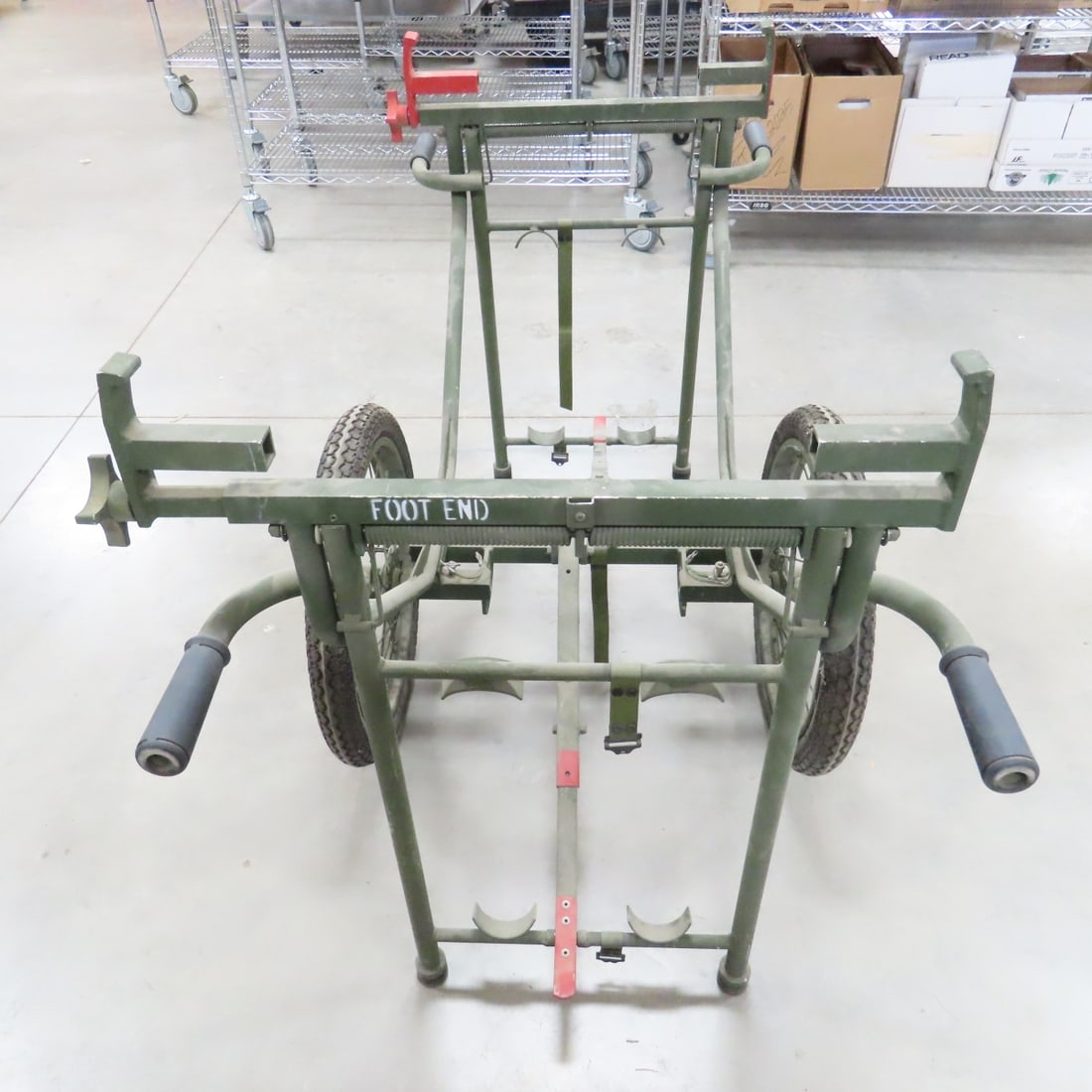 Vintage US Army Wheeled Litter Carrier - 8