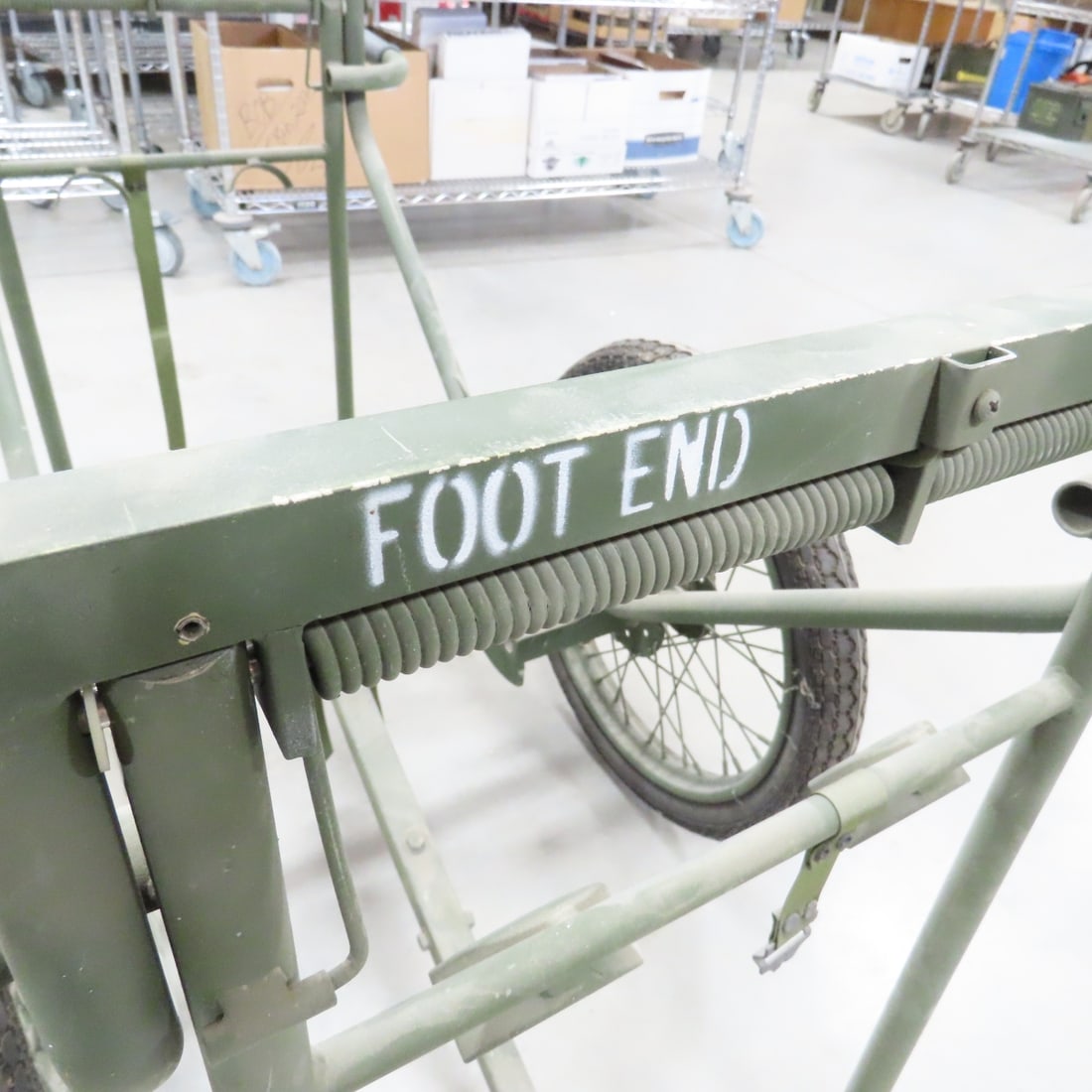 Vintage US Army Wheeled Litter Carrier - 9