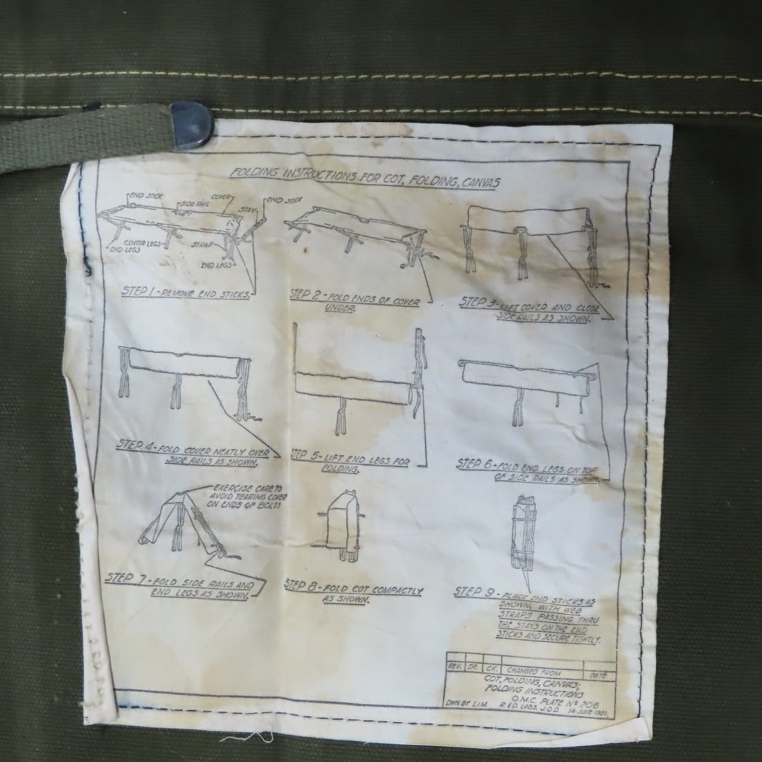 2 US Army Cots- 1 Metal & 1 Wood Frame - 5