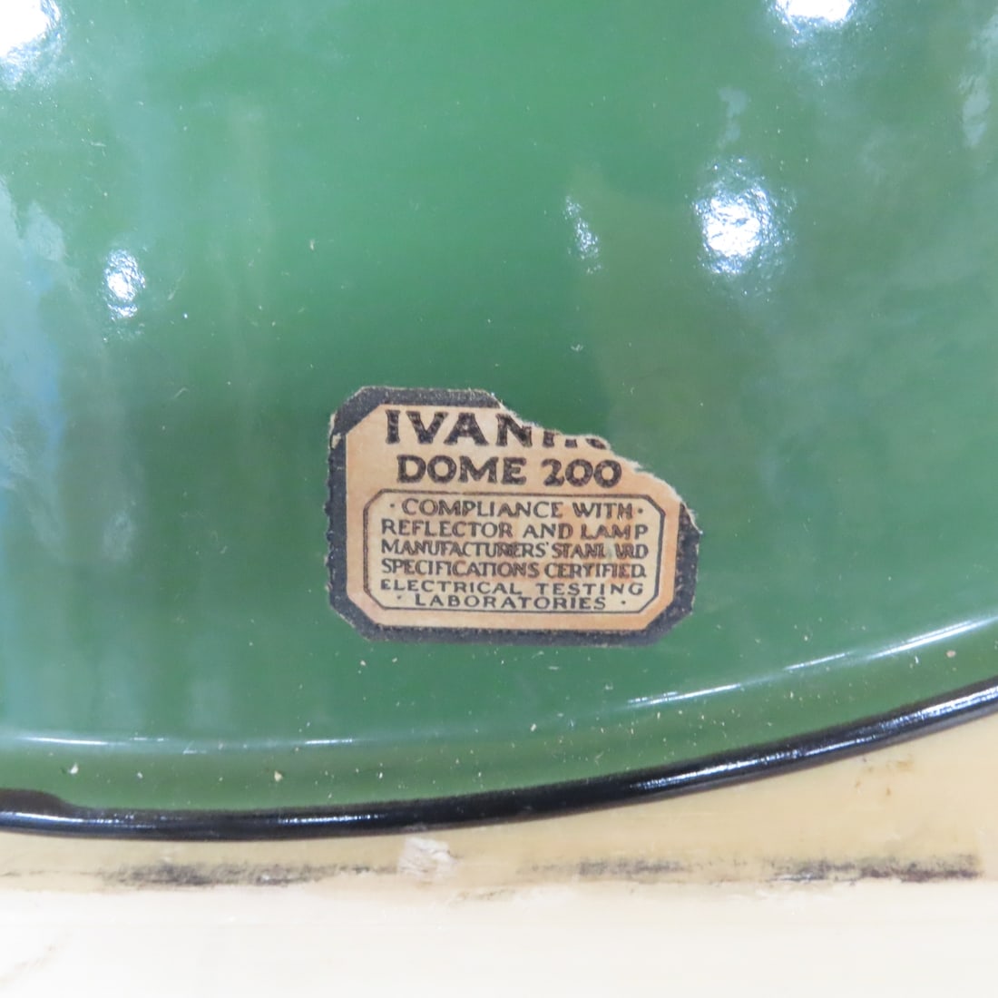 4 Vintage 1960s Green Enamel Industrial Lights - 2