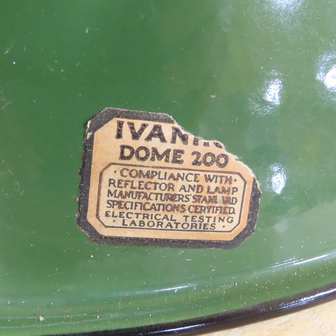 4 Vintage 1960s Green Enamel Industrial Lights - 7