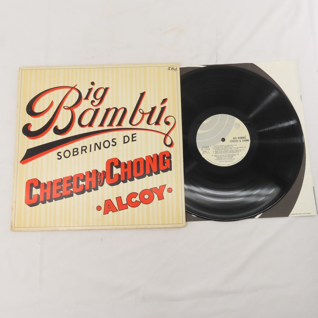 Cheech & Chong Big Bambu record with papers & more - 2