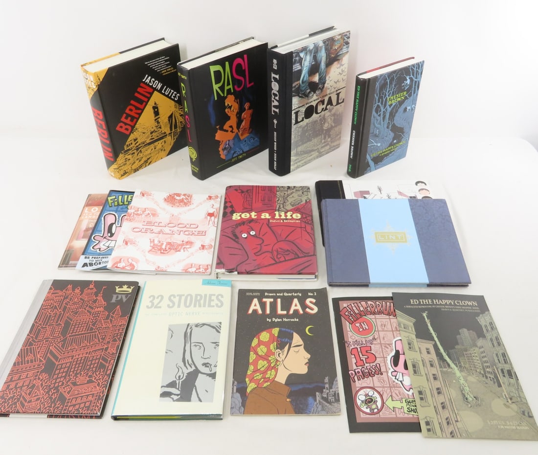 Graphic Novels: RASL, Berlin, Local & more: Graphic Novels: RASL, Berlin, Local & more - Lot Size 12x12x10" 18lb Photos are part of description. Max of 20 photos are shown in Live Auctioneers, all are shown on Proxibid and