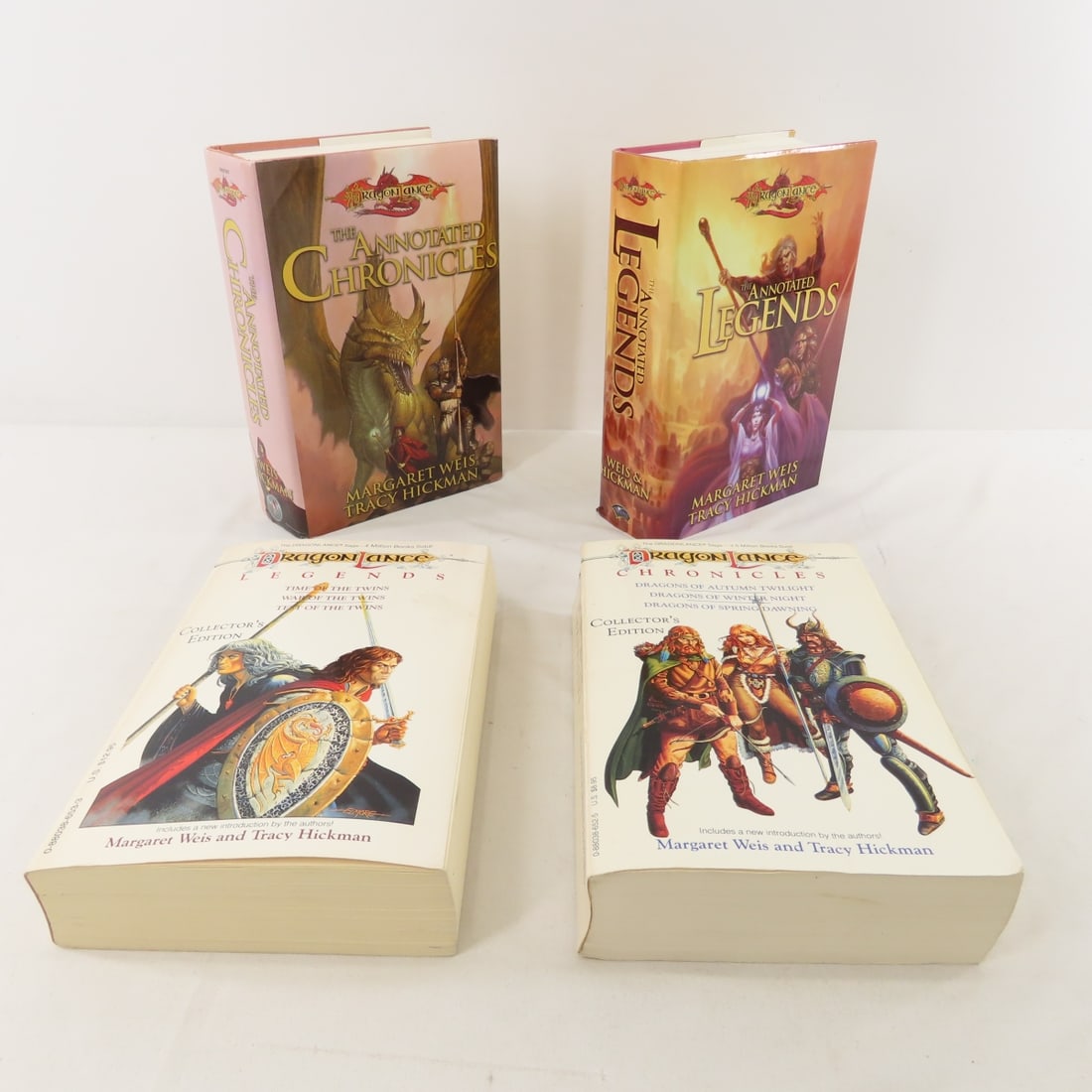 DragonLance The Annotated Chronicles & Legends HC: DragonLance The Annotated Chronicles & Legends HC - DragonLance Chronicles & Legends Collector's Edition softcover books. Lot Size 12x10x6" 14lb Photos are part of description. Max of 20 photos