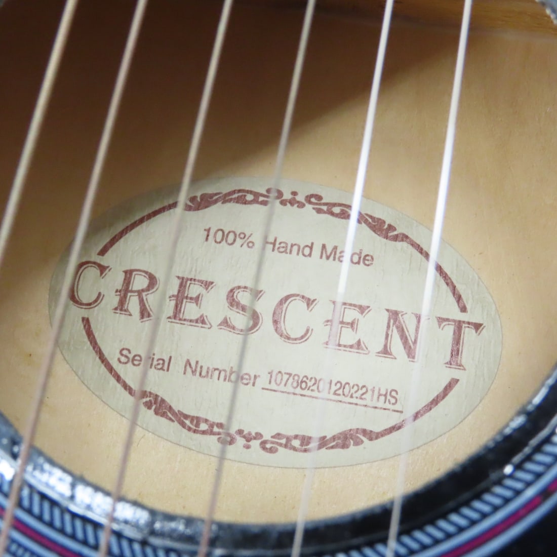 2022 Crescent 6 String Acoustic Guitar in Bag - 4