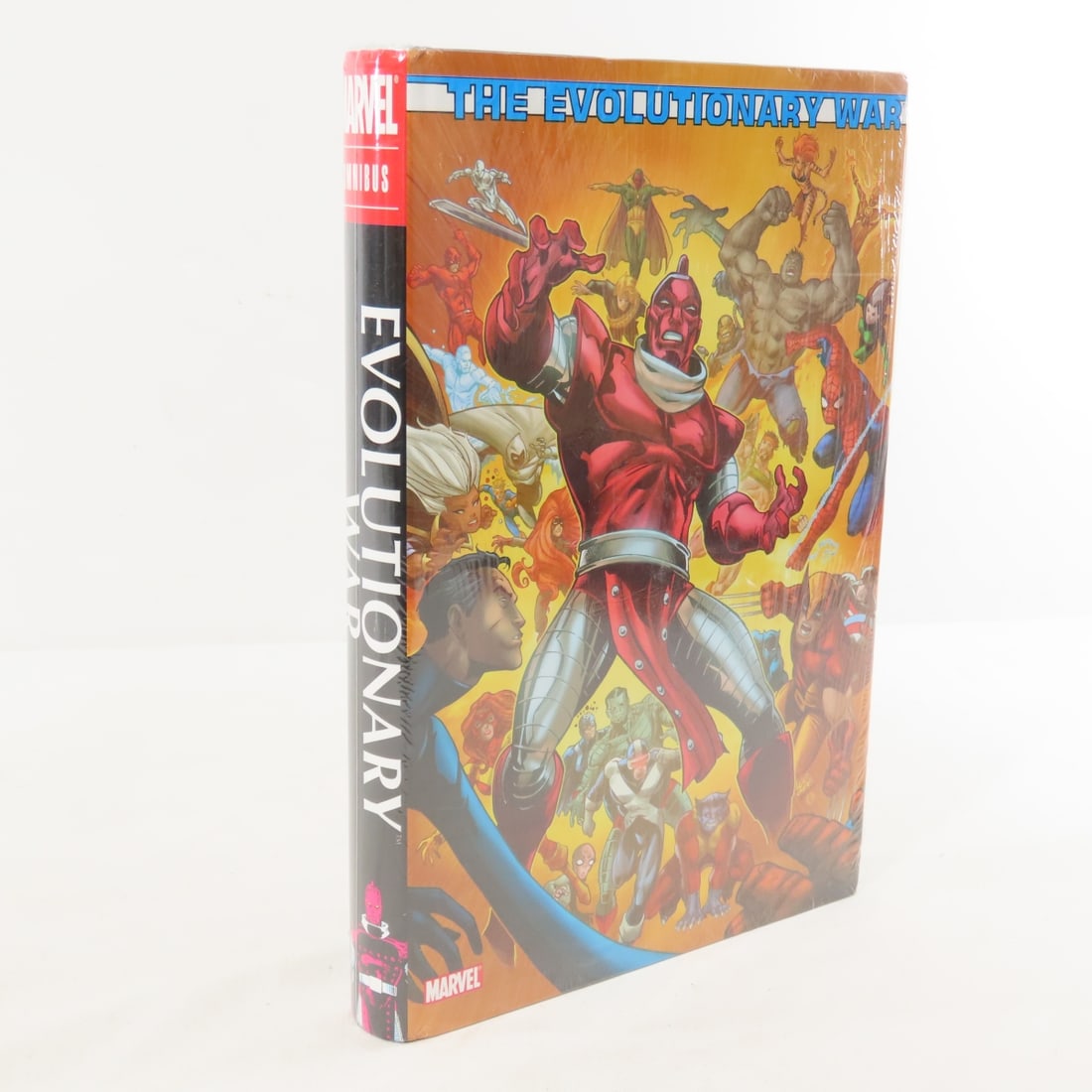 Marvel Evolutionary War Omnibus HC Sealed: Marvel Evolutionary War Omnibus HC Sealed - plastic is torn on backside, no damage to book. Lot Size 12x8x2" 4lb Photos are part of description. Max of 20 photos are shown in Live Auctioneers, all