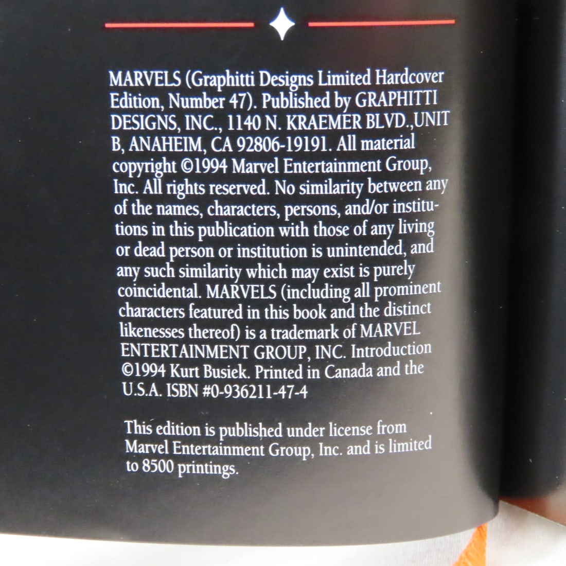 Marvels Deluxe Signed & Numbered HC LE - 9