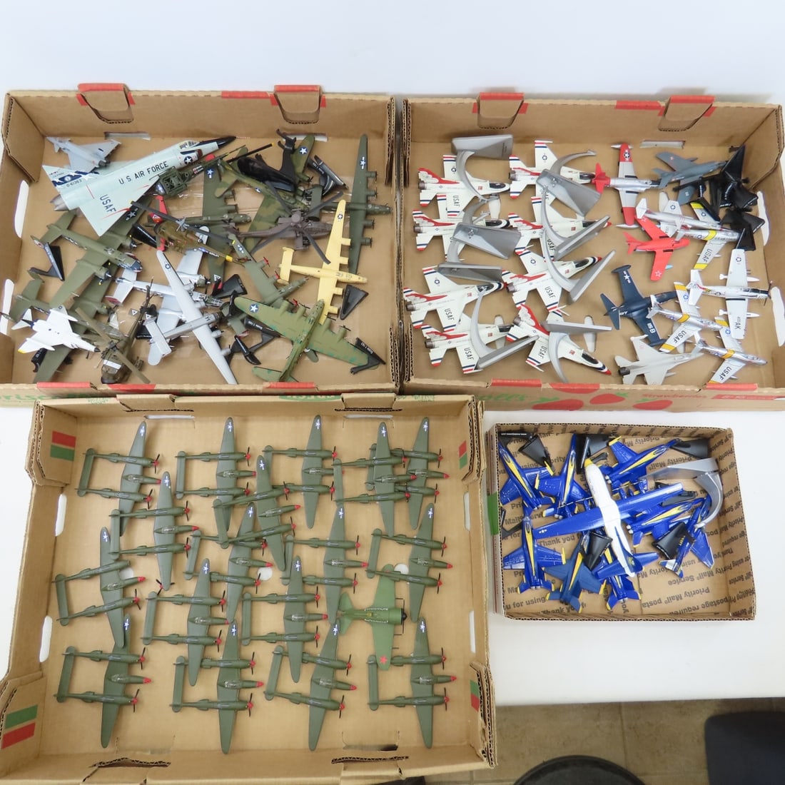 50+ Die Cast Airplanes, USAF Fighters & Others: 50+ Die Cast Airplanes, USAF Fighters & Others - Planes are Metal/Alloy. USAF and US Navy Fighter Jets, Other Military Aircraft from Various Eras. Largest is 10" long. Some Have Stands, Some do not. S