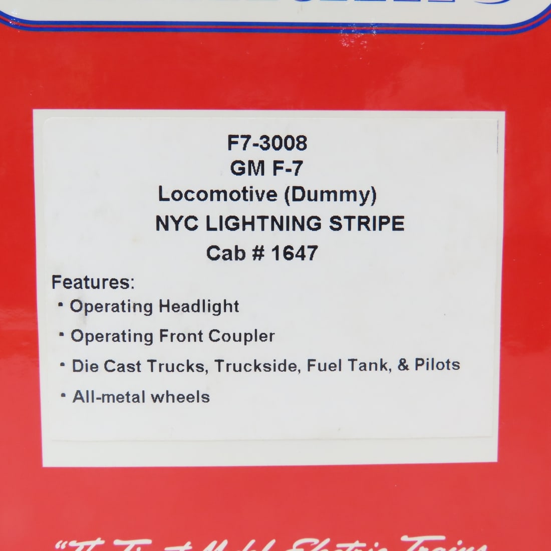 Williams GM F-7 3008 NYC Lightning Stripe Cabs - 19