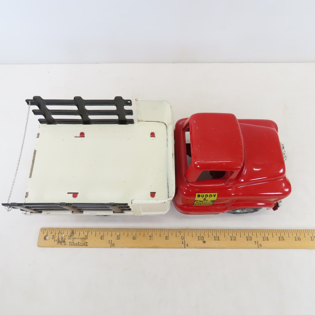 Original Buddy L Cattle Transport Truck w/ 2 Cows - 10