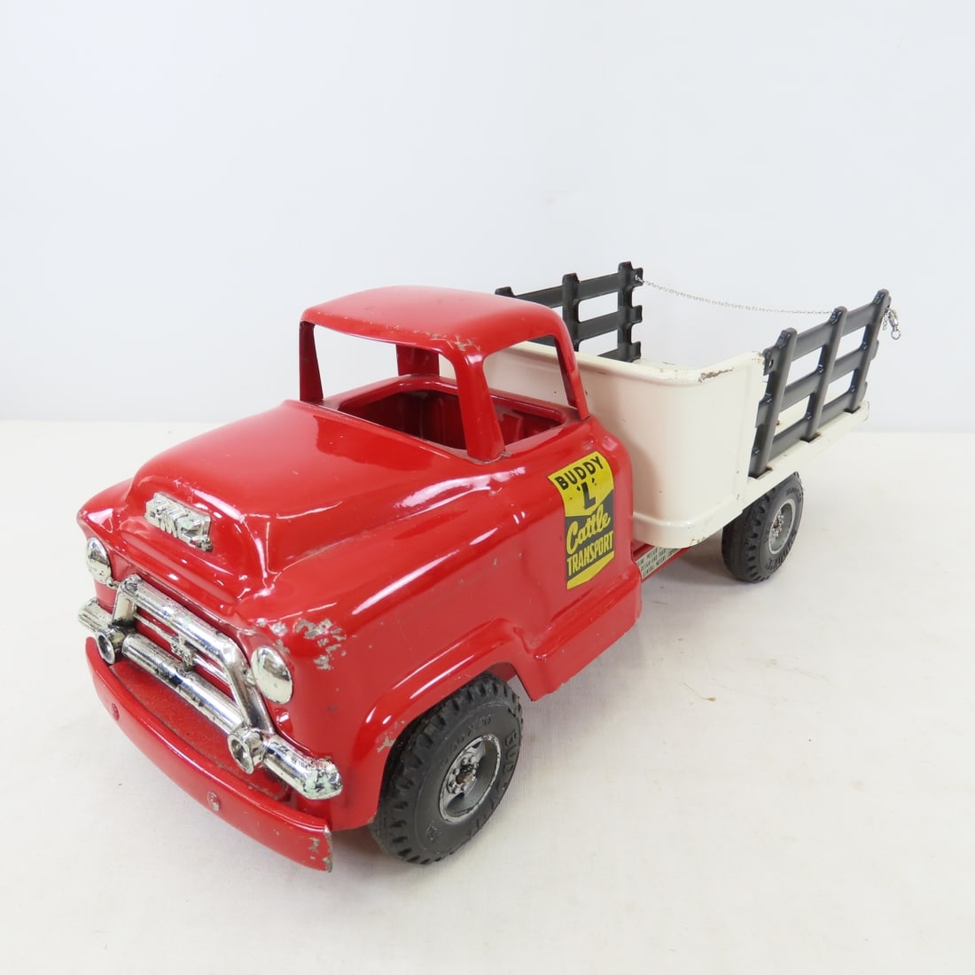 Original Buddy L Cattle Transport Truck w/ 2 Cows - 4