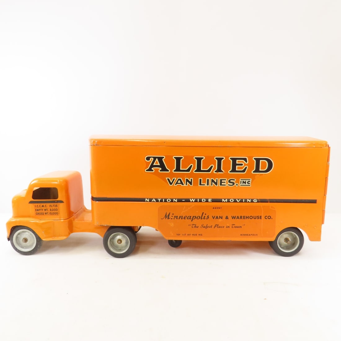 Original 1953 Tonka Allied Van Lines Cab & Trailer - 2