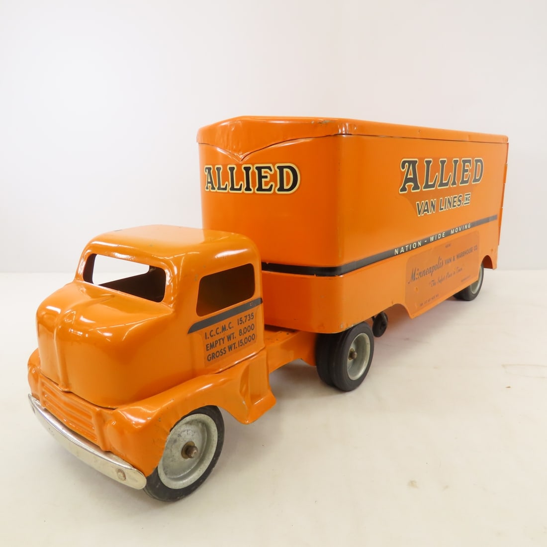 Original 1953 Tonka Allied Van Lines Cab & Trailer - 3