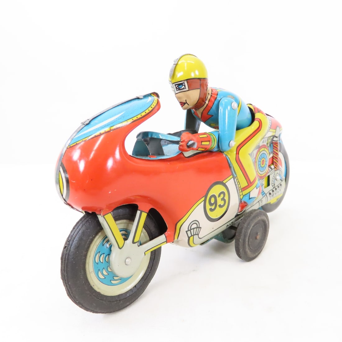 3 Japan Tin Cars & 1 India Motorcycle in Box - 4