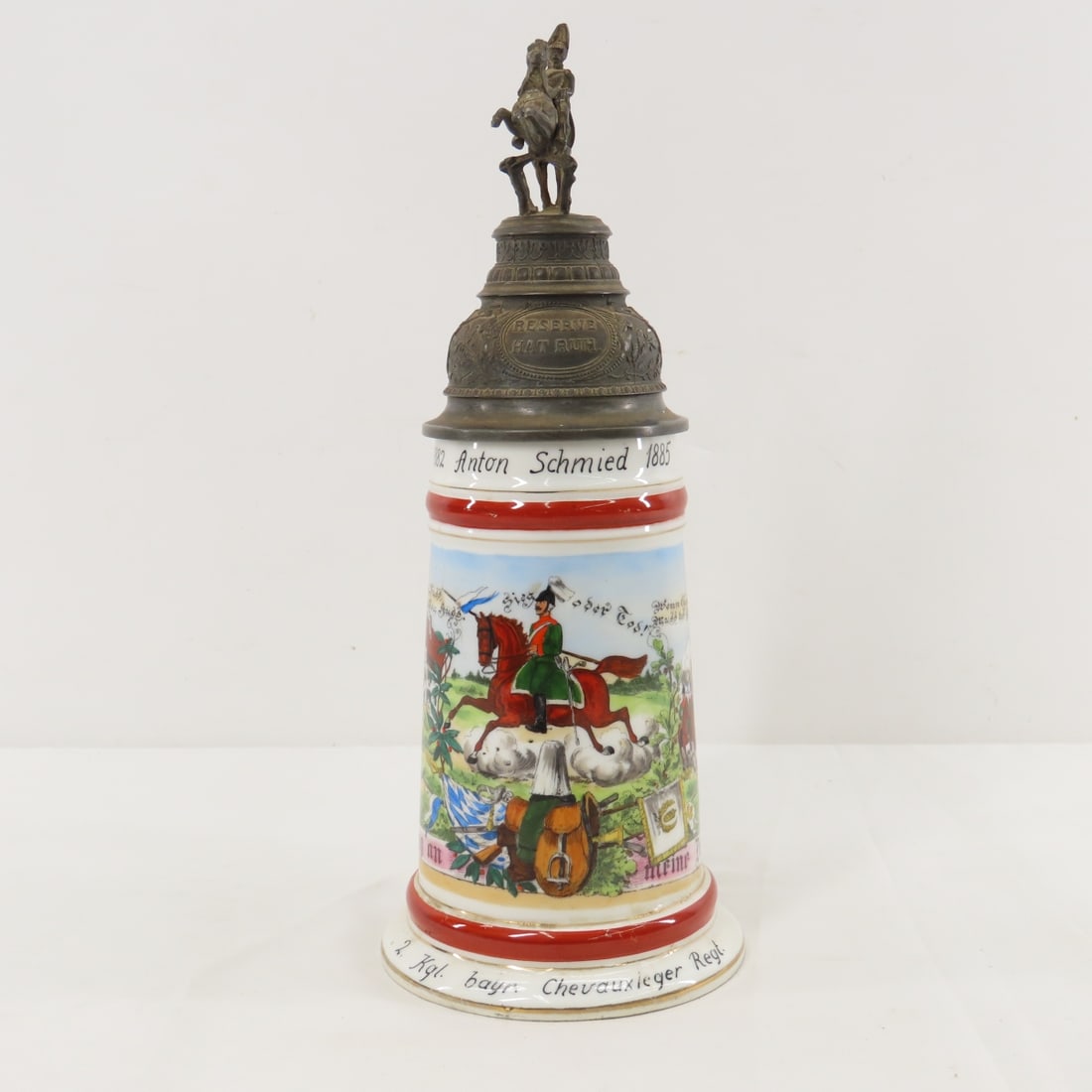 German Cavalry Regimental Lithopane Beer Stein (1 of 20)
