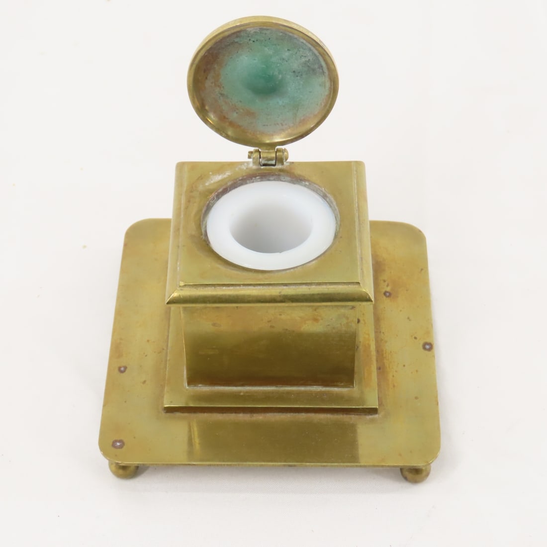 Inlay Writing Desk, Ink Wells, Postcards & More - 12