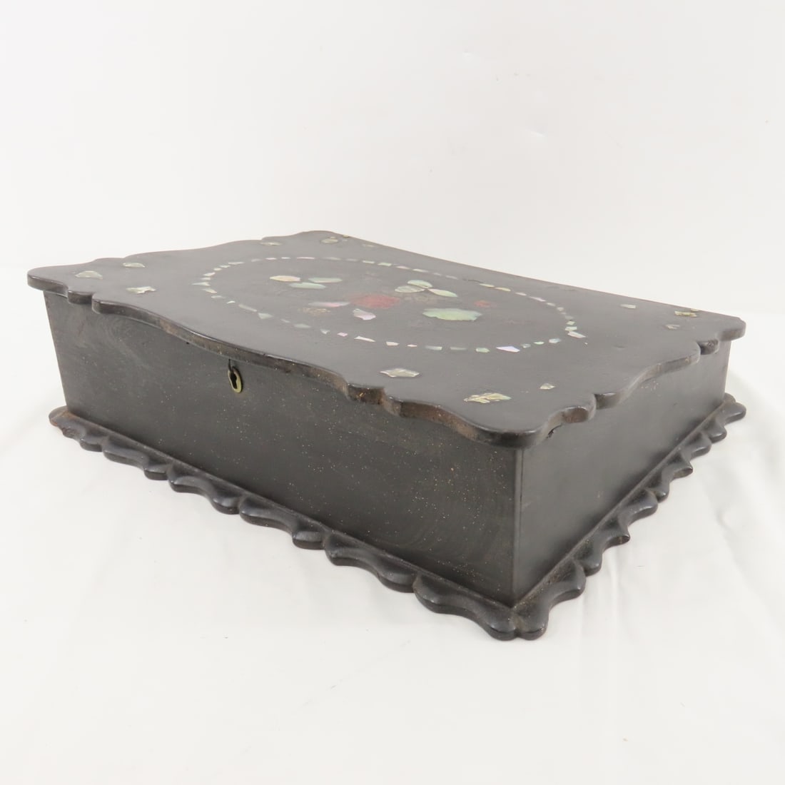 Inlay Writing Desk, Ink Wells, Postcards & More - 5