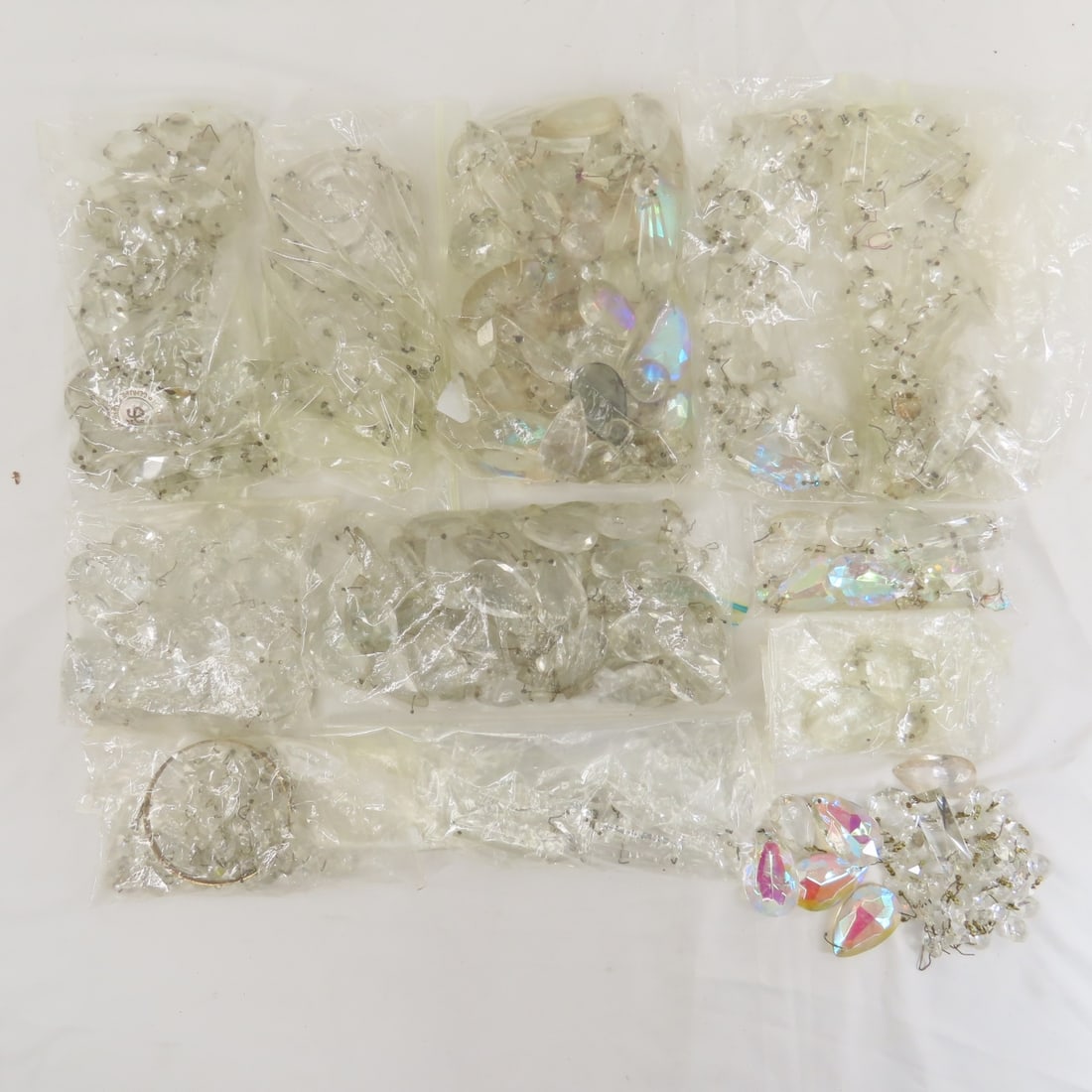 Sorted Bags of Antique Glass Prisms & Bobeches (1 of 13)