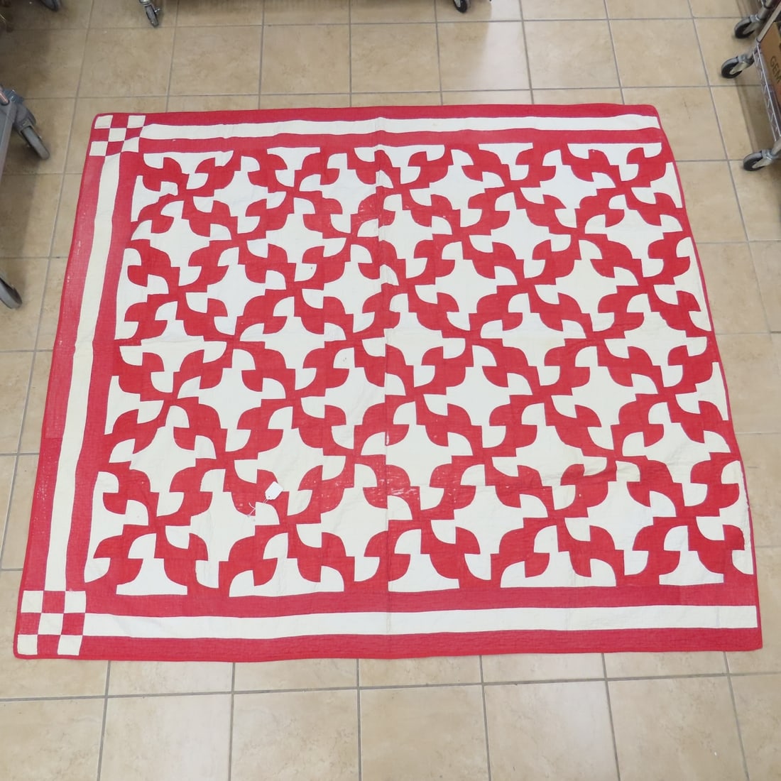 2 Antique Hand Pieced & Quilted Quilts - 10