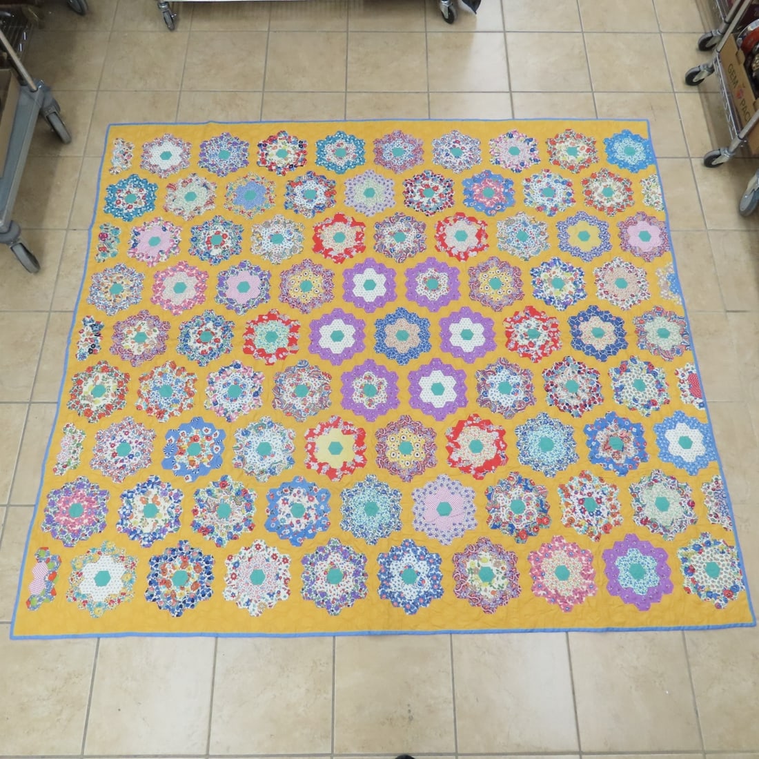 2 Antique Hand Pieced & Quilted Quilts - 2