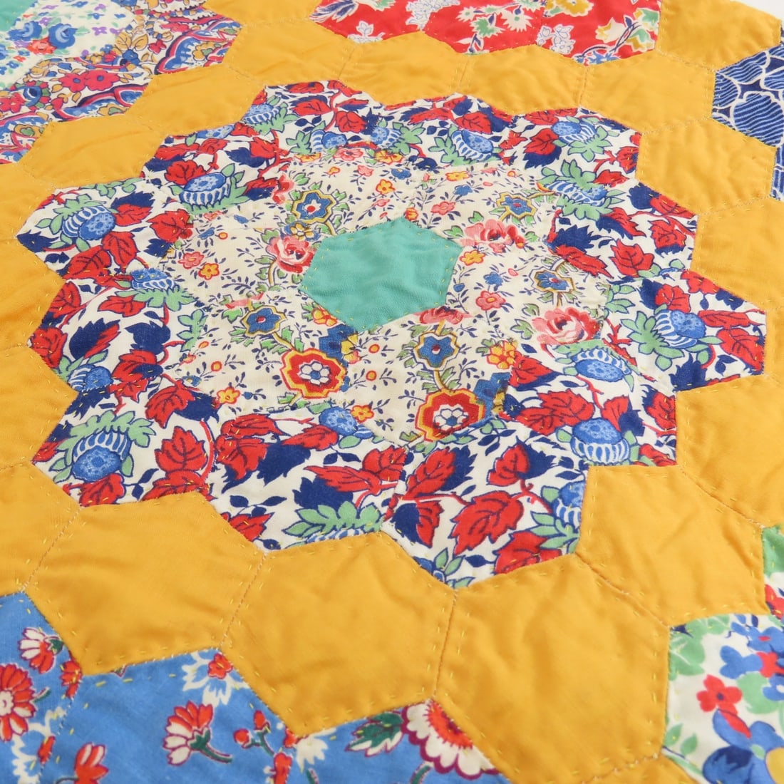 2 Antique Hand Pieced & Quilted Quilts - 7