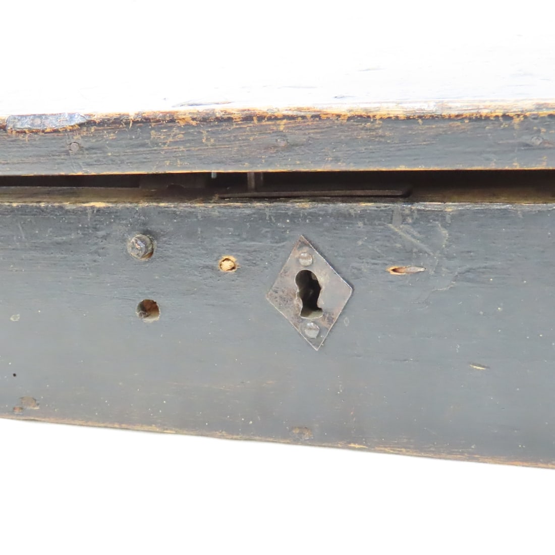 Antique Wood Clerk's Writing Desk & Brass Lamp - 3