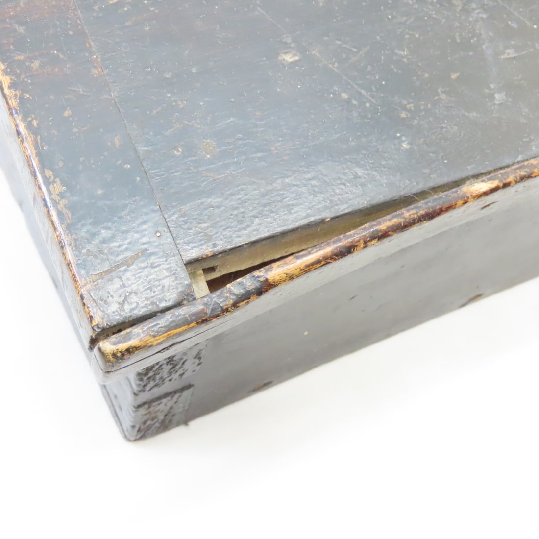 Antique Wood Clerk's Writing Desk & Brass Lamp - 4