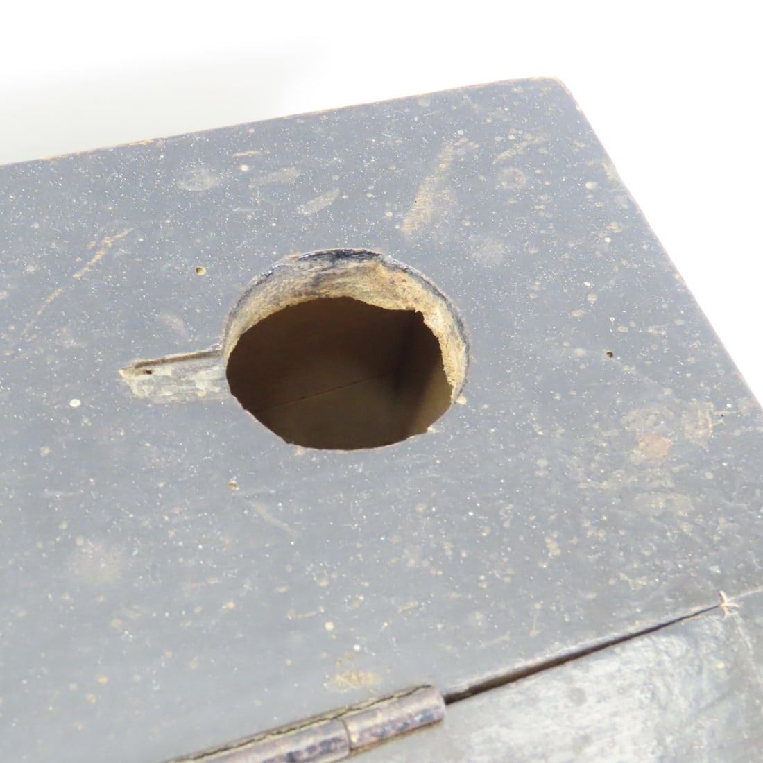 Antique Wood Clerk's Writing Desk & Brass Lamp - 5