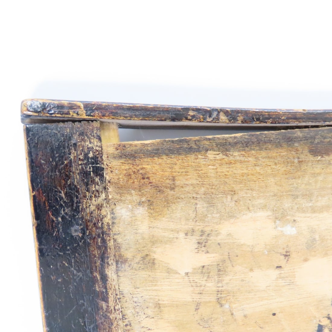 Antique Wood Clerk's Writing Desk & Brass Lamp - 9