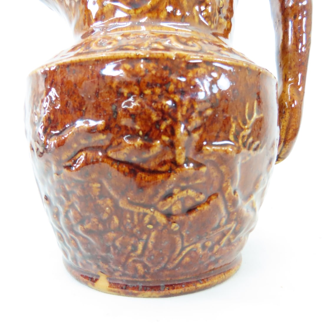 2 Bennington Rockingham Pottery Pitchers - 13