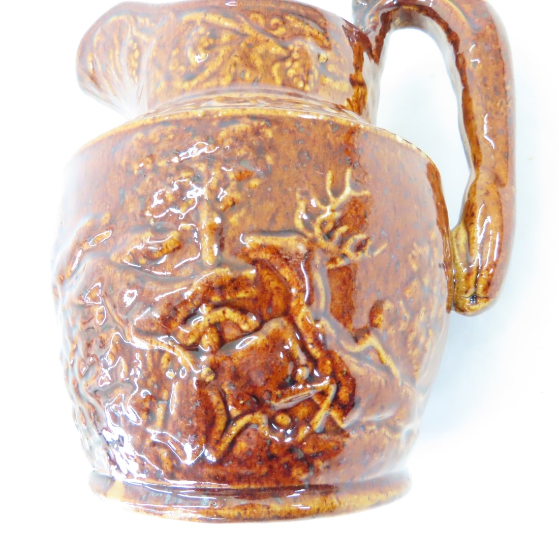 2 Bennington Rockingham Pottery Pitchers - 15