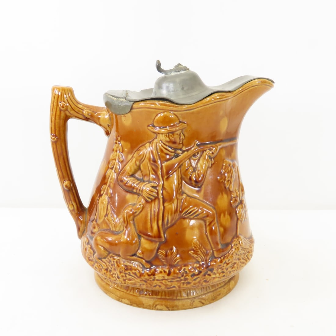 2 Bennington Rockingham Pottery Pitchers - 2