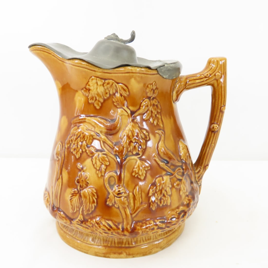 2 Bennington Rockingham Pottery Pitchers - 3