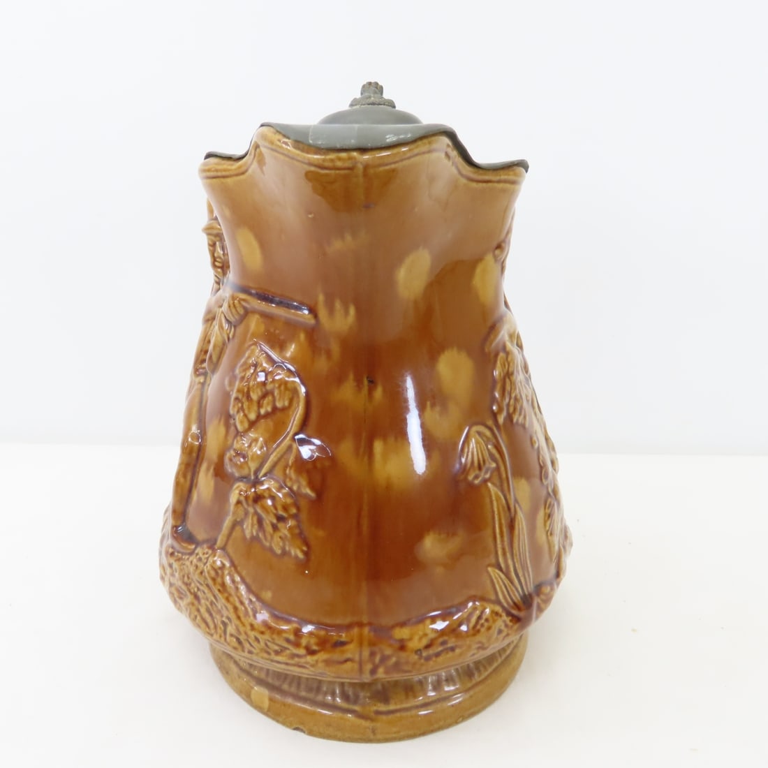 2 Bennington Rockingham Pottery Pitchers - 4