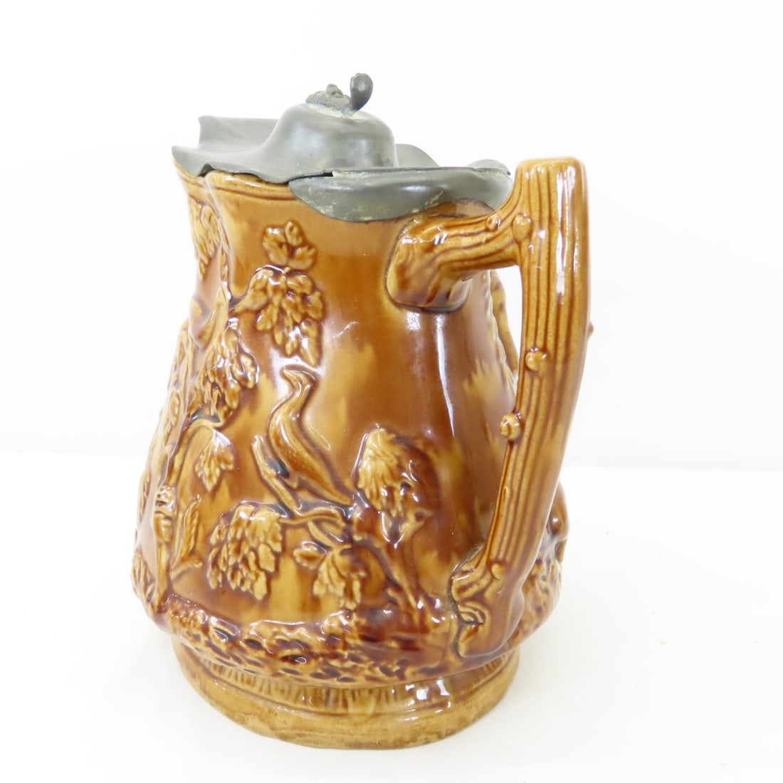 2 Bennington Rockingham Pottery Pitchers - 5