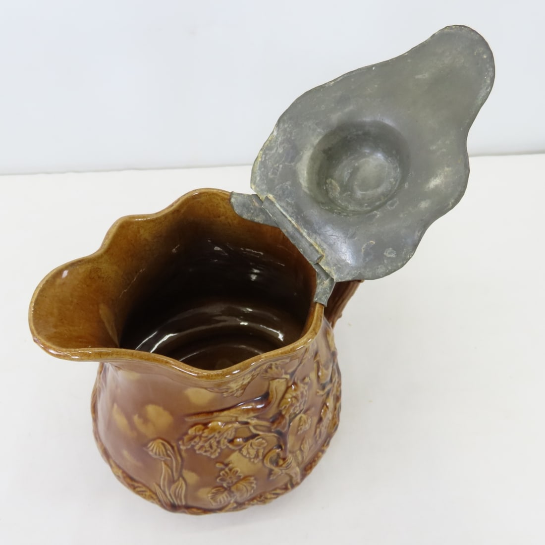 2 Bennington Rockingham Pottery Pitchers - 8