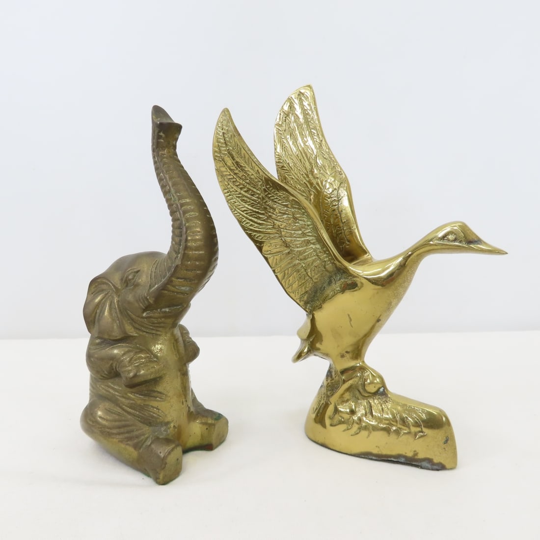 Brass Eagle Bookends, Deer, Elephant. duck & more - 16