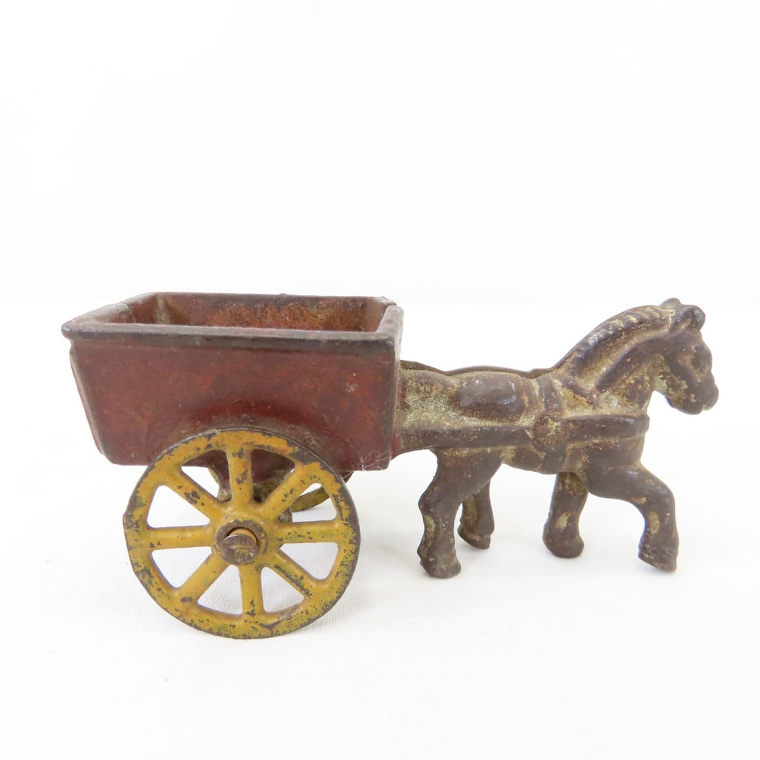Tin & cast metal horse drawn carts, toy cannon - 10
