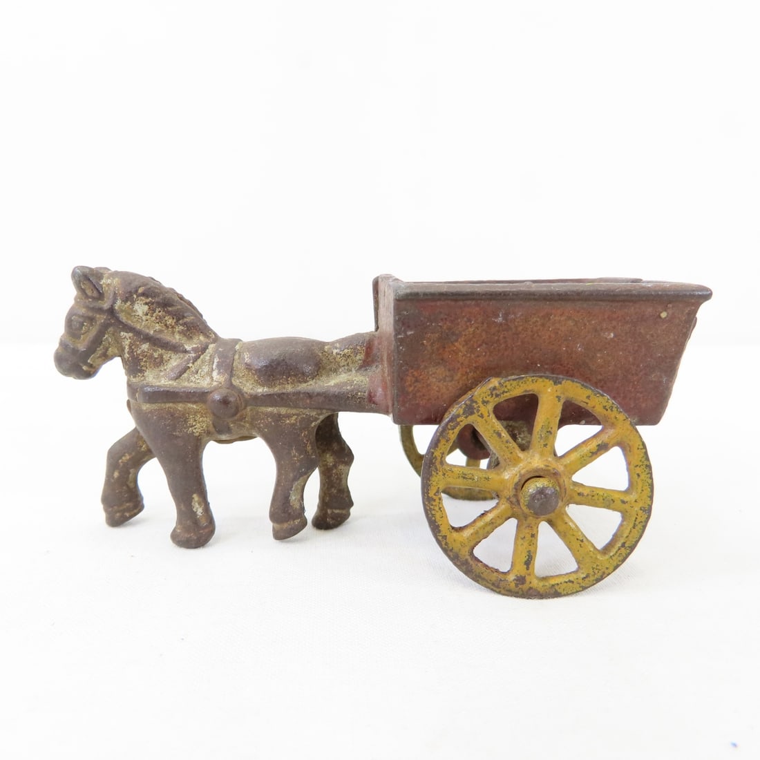 Tin & cast metal horse drawn carts, toy cannon - 11
