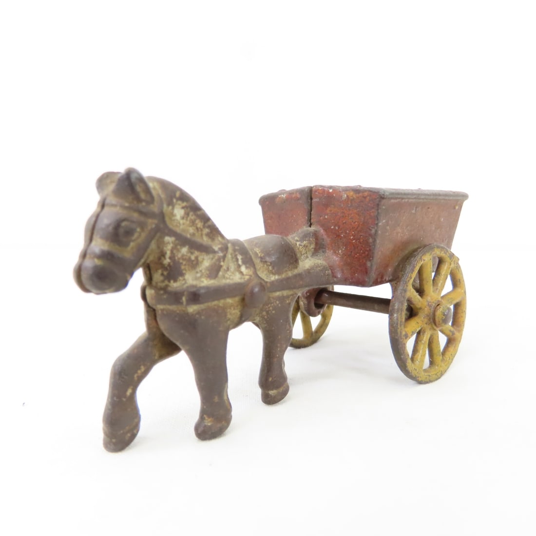 Tin & cast metal horse drawn carts, toy cannon - 12