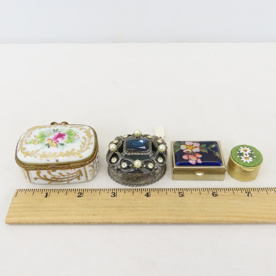 Vintage Vanity items, Limoges trinket box, 7 more - 10