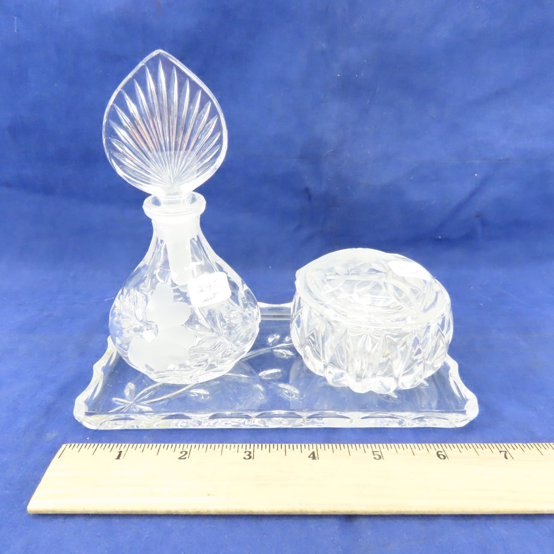 Vintage Vanity items, Limoges trinket box, 7 more - 18