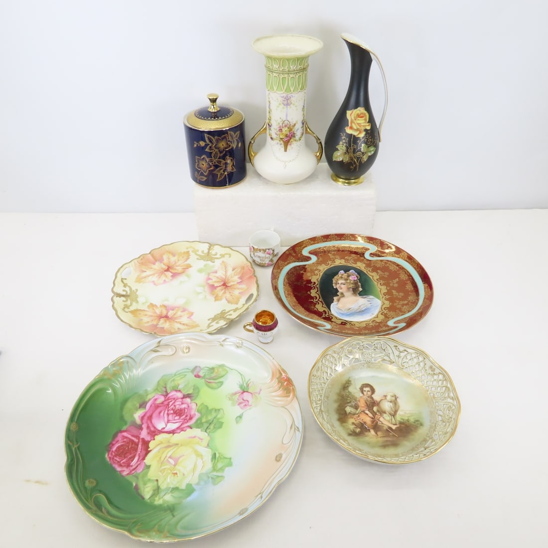 German & Bavarian Pottery Vases, plates, bowl (1 of 20)
