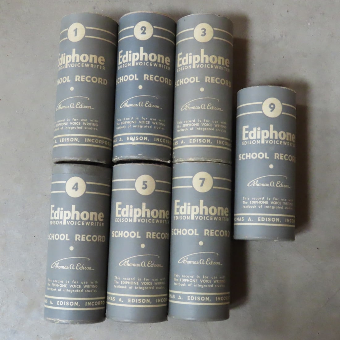 Antique 1920s Pro-Technic Ediphone & Wax Cylinders - 7