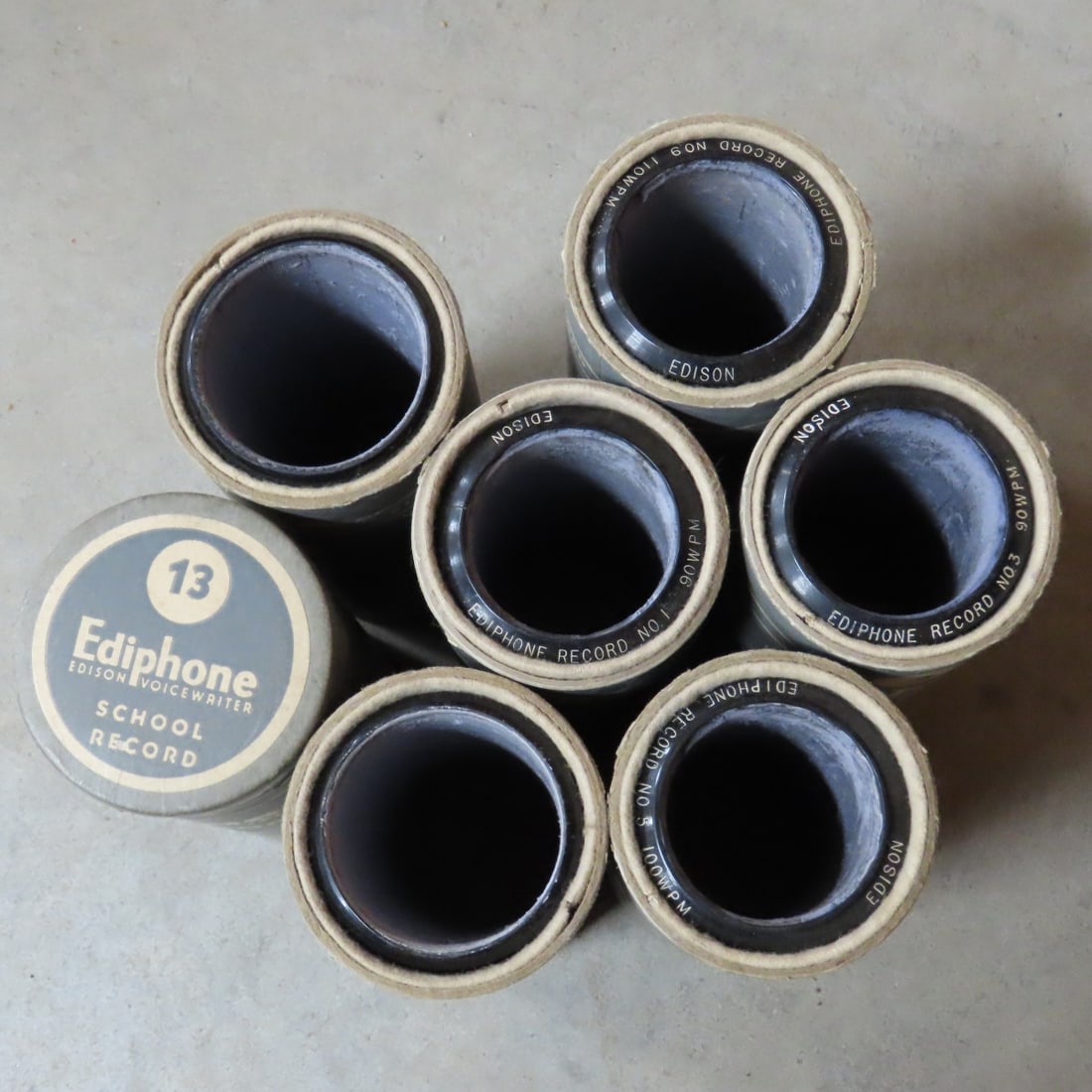 Antique 1920s Pro-Technic Ediphone & Wax Cylinders - 9