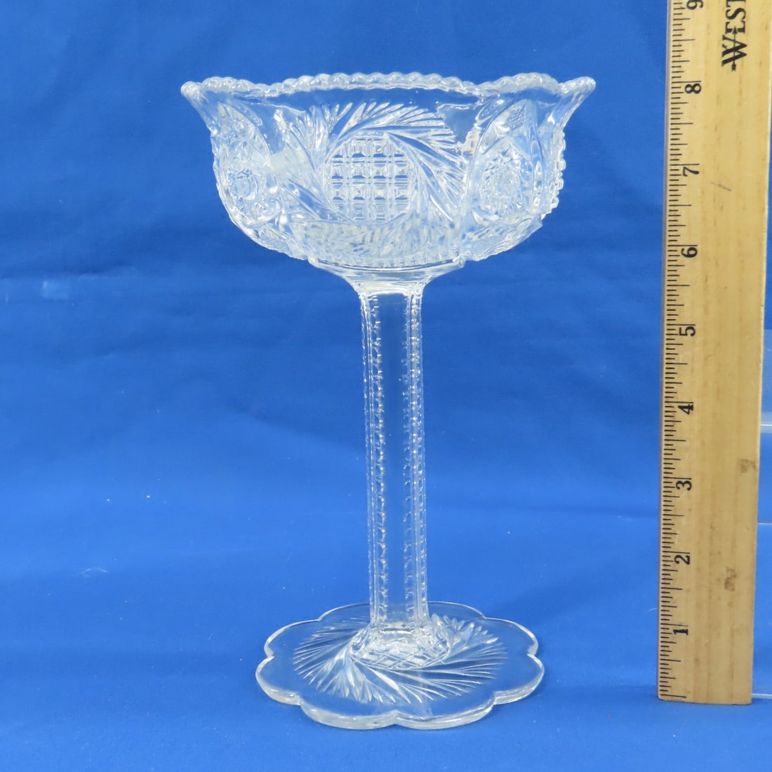 9 Pieces American Brilliant Cut & EAPG Glass - 6