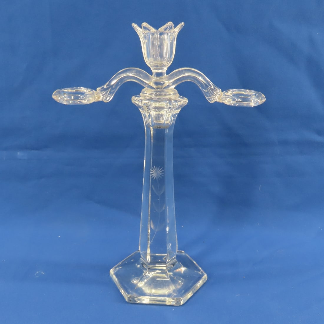 Fostoria Baroque & Etch C-2 Pattern Candelabras - 12