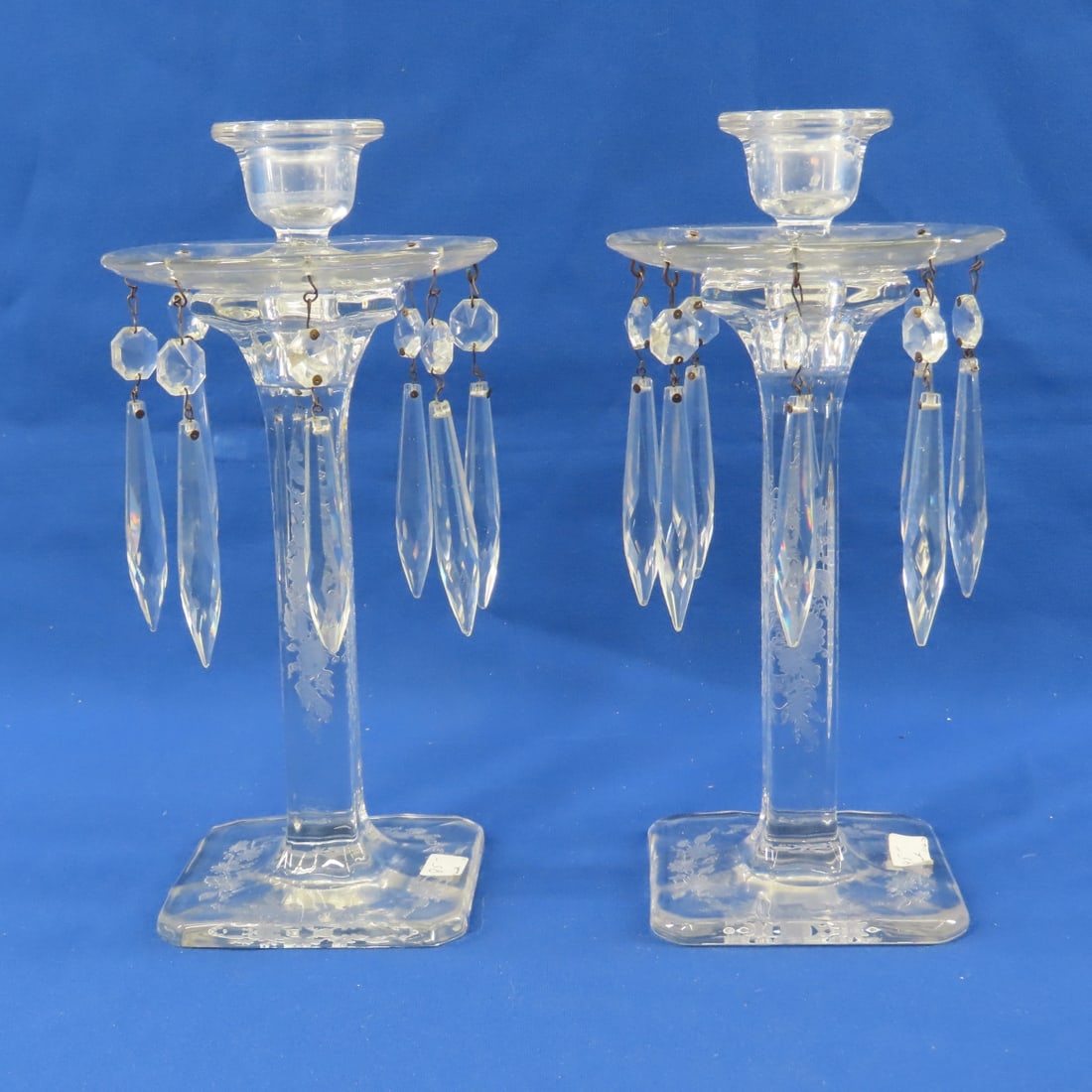 Fostoria Baroque & Etch C-2 Pattern Candelabras - 7