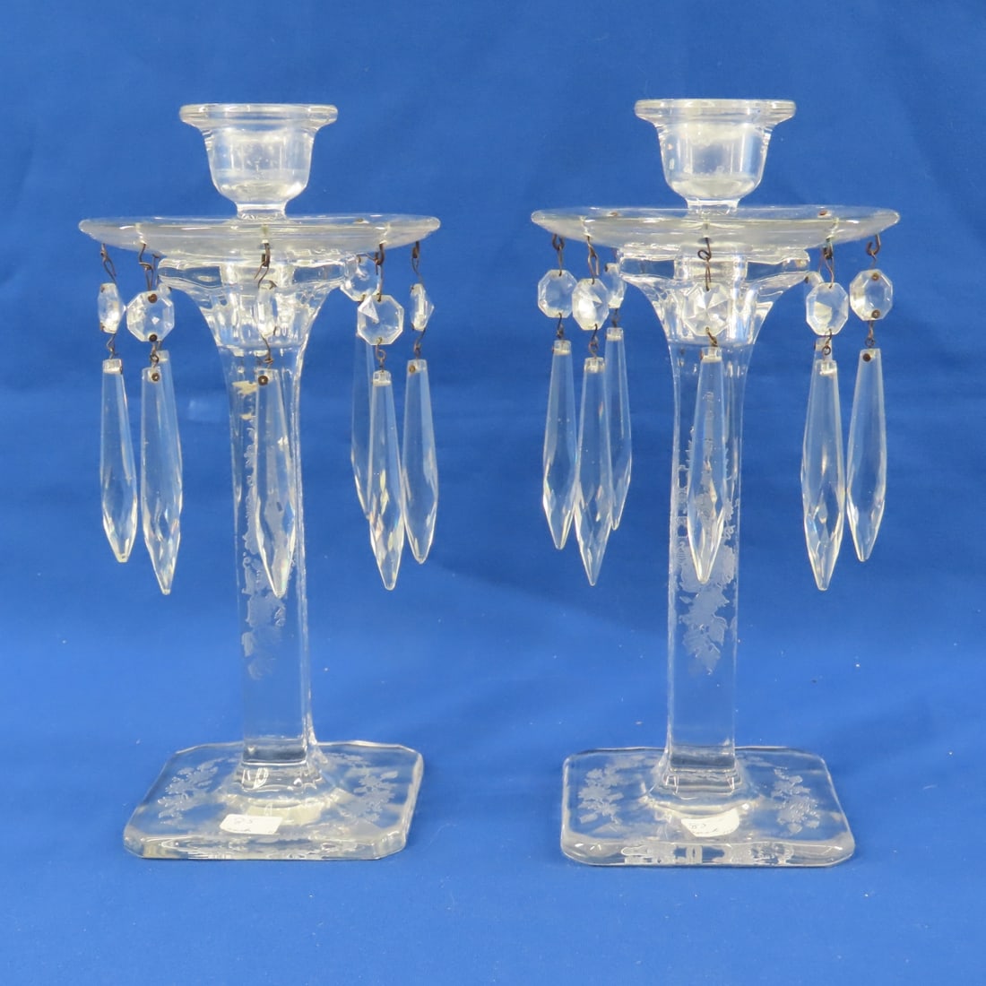Fostoria Baroque & Etch C-2 Pattern Candelabras - 8