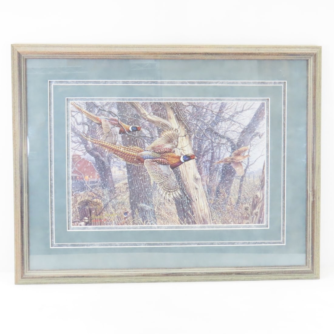 Signed, Framed James A . Meger Pheasant Print (1 of 9)